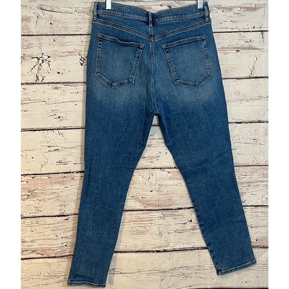 LOFT Jeans Skinny Frayed Seam Lighter Blue Wash-10 - Picture 2 of 2